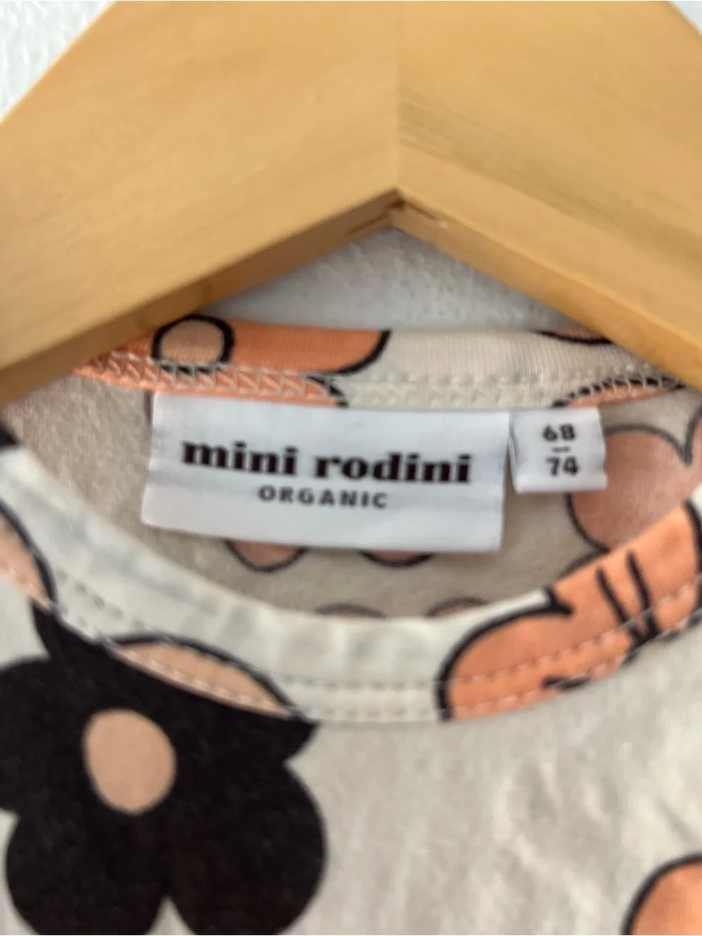 MINI RODINI | Organic Hearts and Daisies Dress | 6-9 mos